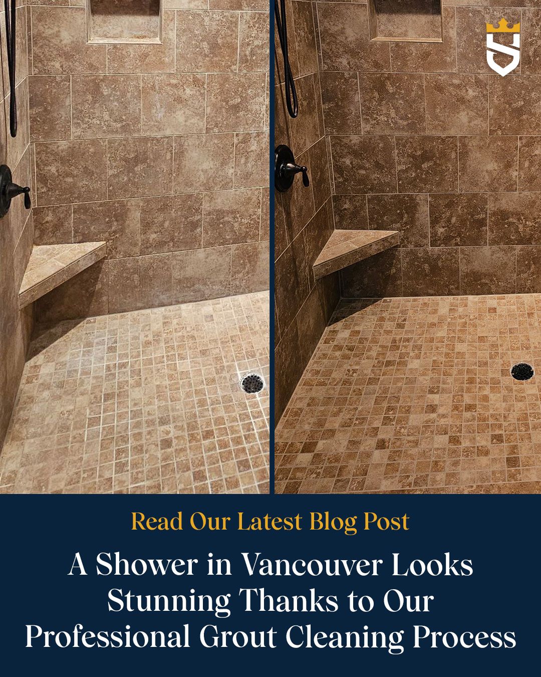 A Shower in Vancouver Looks Stunning Thanks to Our Professional Grout Cleaning Process